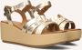 Inuovo 123124 Sandalen Met Sleehak Dames Goudkleurig - Thumbnail 1