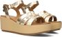 Inuovo 123124 Sandalen Met Sleehak Dames Goudkleurig - Thumbnail 1