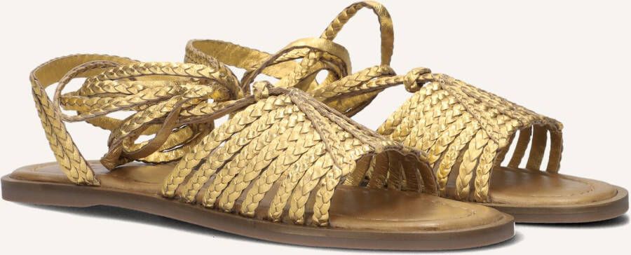 Inuovo Gouden Strappy Leren Sandalen