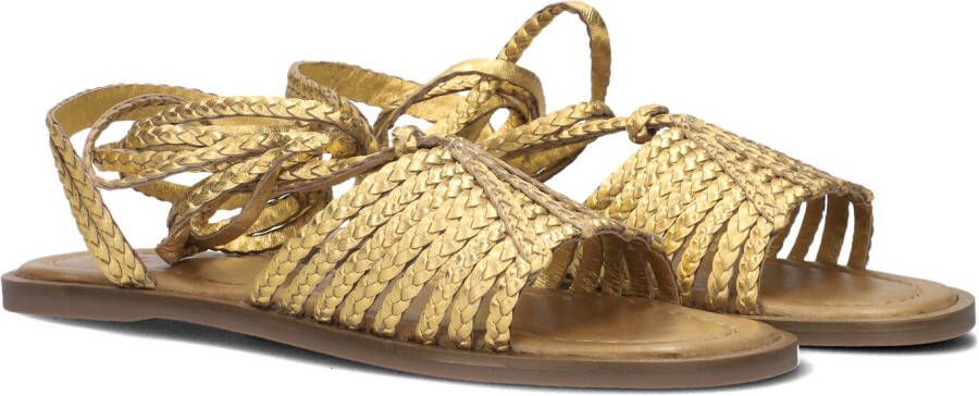 Inuovo Gouden Strappy Leren Sandalen