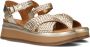 Inuovo Bruin Leren Kruisband Sandalen Yellow Dames - Thumbnail 1