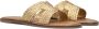 Inuovo Gouden Gevlochten Slippers Yellow Dames - Thumbnail 1