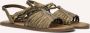 Inuovo Khaki Strappy Leren Sandalen - Thumbnail 1