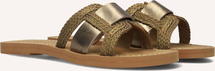 Inuovo Khaki Leren Slippers Stijlvol Model