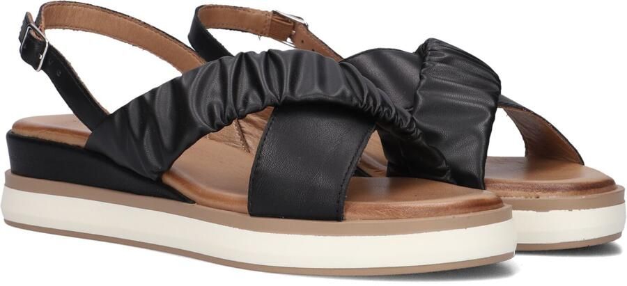 Inuovo Zwarte Leren Sandalen met Gespsluiting Black Dames - Foto 1