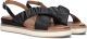 Inuovo Zwarte Leren Sandalen met Gespsluiting Black Dames - Zwart