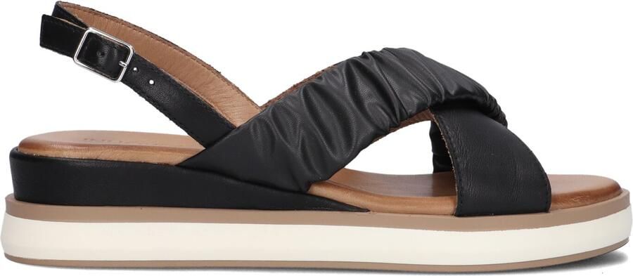 Inuovo Zwarte Leren Sandalen met Gespsluiting Black Dames - Foto 2