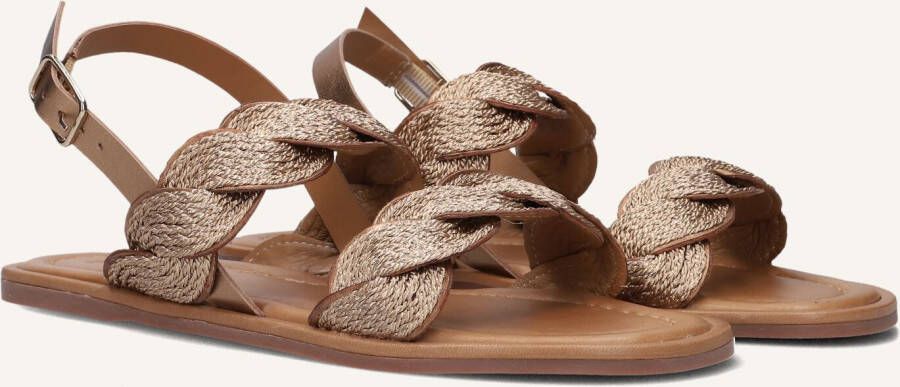 Inuovo Roségouden Leren Gevlochten Sandalen