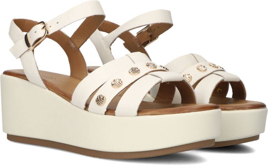 Inuovo 123124 Sandalen Met Sleehak Dames Wit