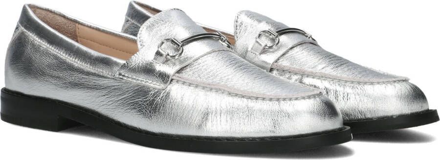 Inuovo Zilveren Leren Loafers B01004 Gray Dames