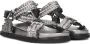 Inuovo Zilveren geweven sandalen met klittenbandsluiting Gray Dames - Thumbnail 1