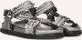 Inuovo Zilveren geweven sandalen met klittenbandsluiting - Thumbnail 1