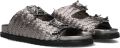 Inuovo Zilveren Sandalen met Gouden Gespen Gray Dames - Zilver