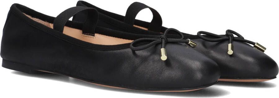 Inuovo Zwarte Leren Ballerina's Black Dames