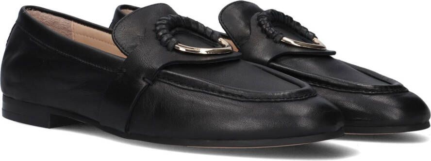 Inuovo Zwarte Leren Loafers voor Dames Black Dames