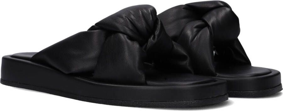 Inuovo Trendy Zwarte Slippers met Unieke Look Black Dames