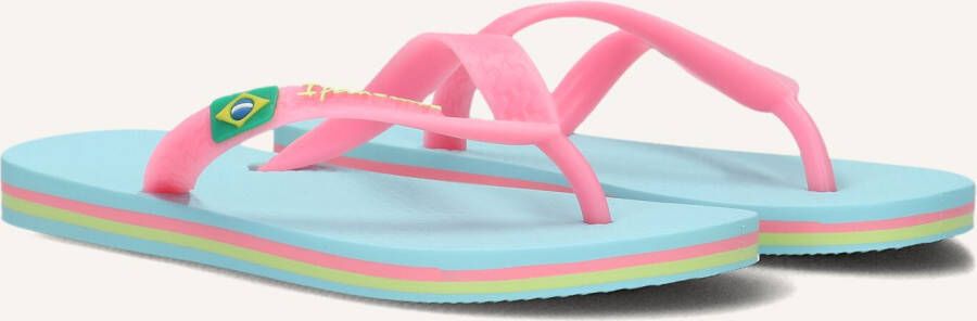 Ipanema Classic Brasil Kids Unisex Junior Slippers Blue Pink