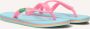 Ipanema Classic Brasil Kids Unisex Junior Slippers Blue Pink - Thumbnail 1