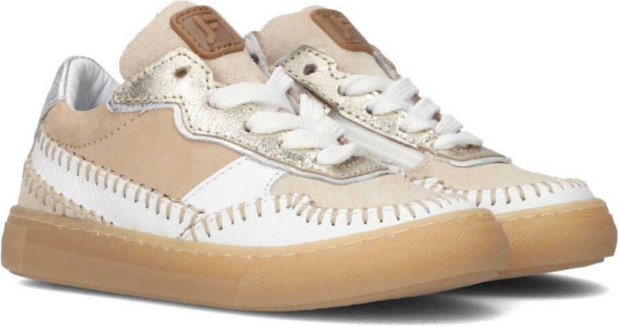 Jochie & Freaks Kate Lage sneakers Leren Sneaker Meisjes Kids Beige