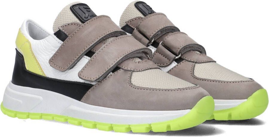 Jochie & Freaks Jesse V Lage sneakers Leren Sneaker Jongens Kids Grijs