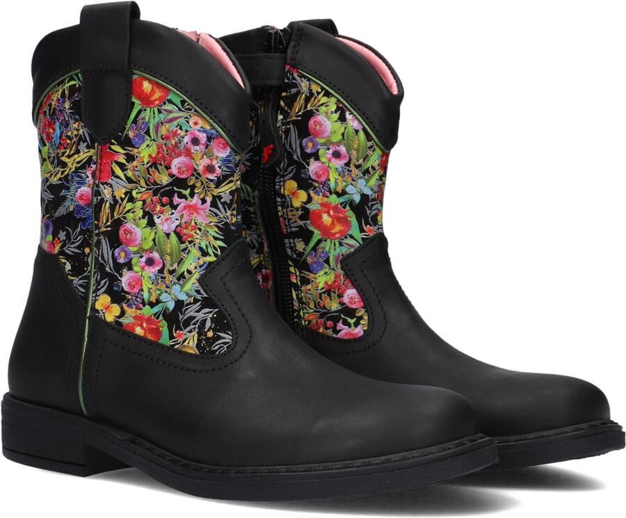 Jochie & Freaks Babs Laarzen Leer Meisjes Zwart - Foto 1