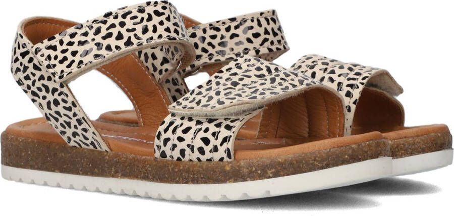 Jochie & Freaks Sandaal Daisy JF-23724 Leopard Zwart Zand Print