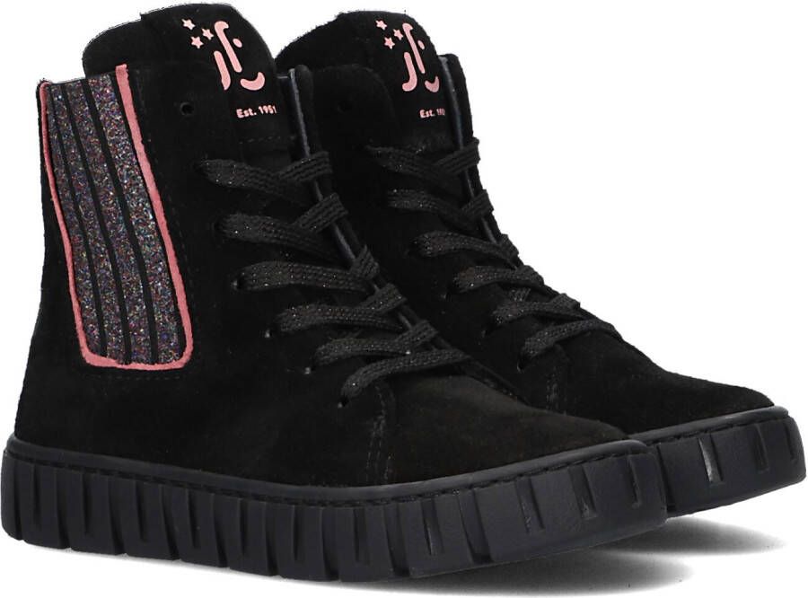 Jochie & Freaks Brune Veterboots Laarzen Met Veters Meisjes Kids Zwart - Foto 1