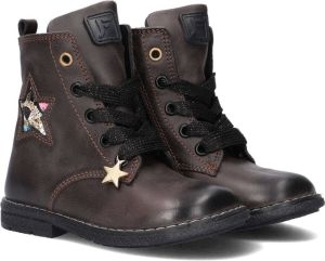Jochie & Freaks Zwarte Veterboots Jf-21170