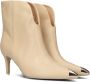 Bruin Tinten Lida Enkellaarsjes Enkelboots met rits Dames Camel - Thumbnail 1