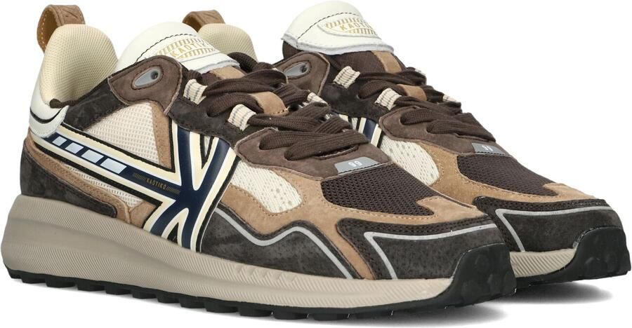 Kaotiko Vancouver Tech Sneakers Heren Leren Sneaker Bruin