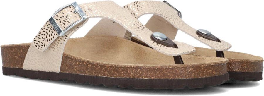 KIPLING Gouden Teenslippers Pepita 3