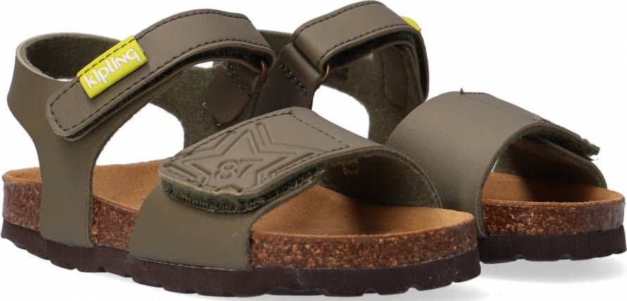 Kipling Groene Sandalen Guy