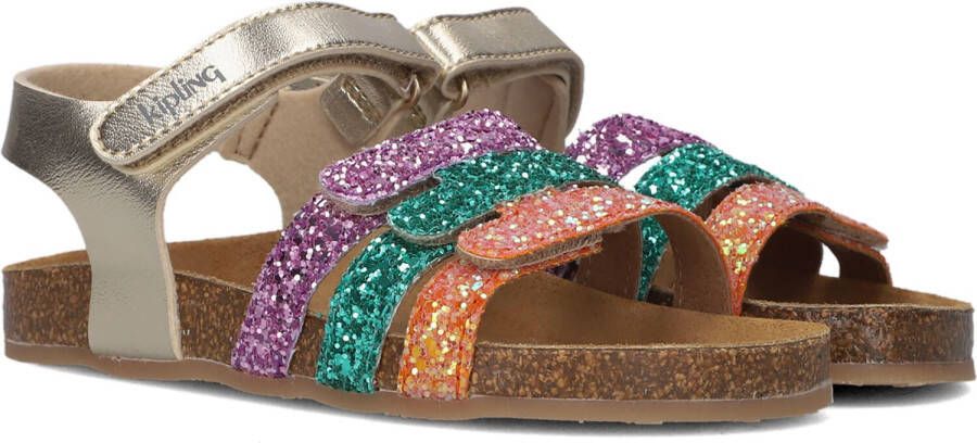 Kipling sandalen met glitters multi Goud Meisjes Imitatieleer Meerkleurig 24