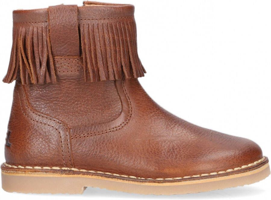 Koel4kids Bruin Tinten 02m003 Enkellaarsjes Enkelboots met rits Meisjes Cognac