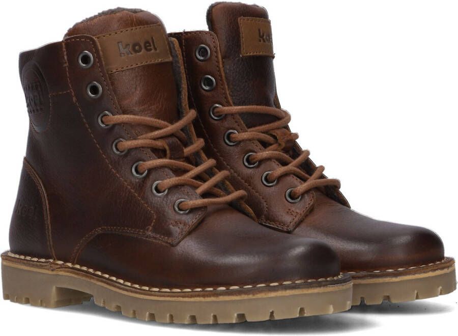 Koel4kids 13m003 Veterboots Laarzen Met Veters Jongens Kids Cognac