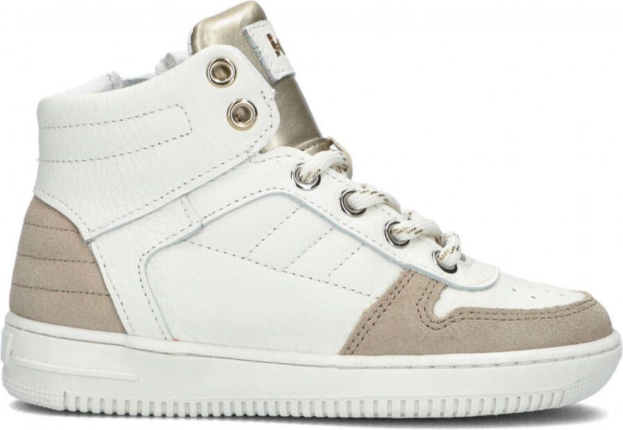 Koel4kids 23m005 Hoge sneakers Leren Sneaker Meisjes Kids Wit - Foto 2