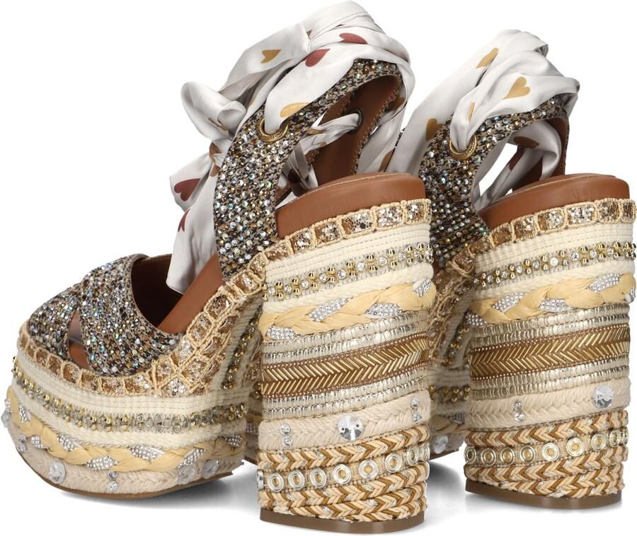 Kurt Geiger London Chelsea Scarf Platform Hakken Dames Beige - Foto 4