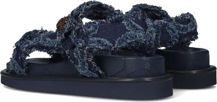 Kurt Geiger London Dames Platte sandalen Orson Sandal Blauw Textiel Plateauzool - Foto 5