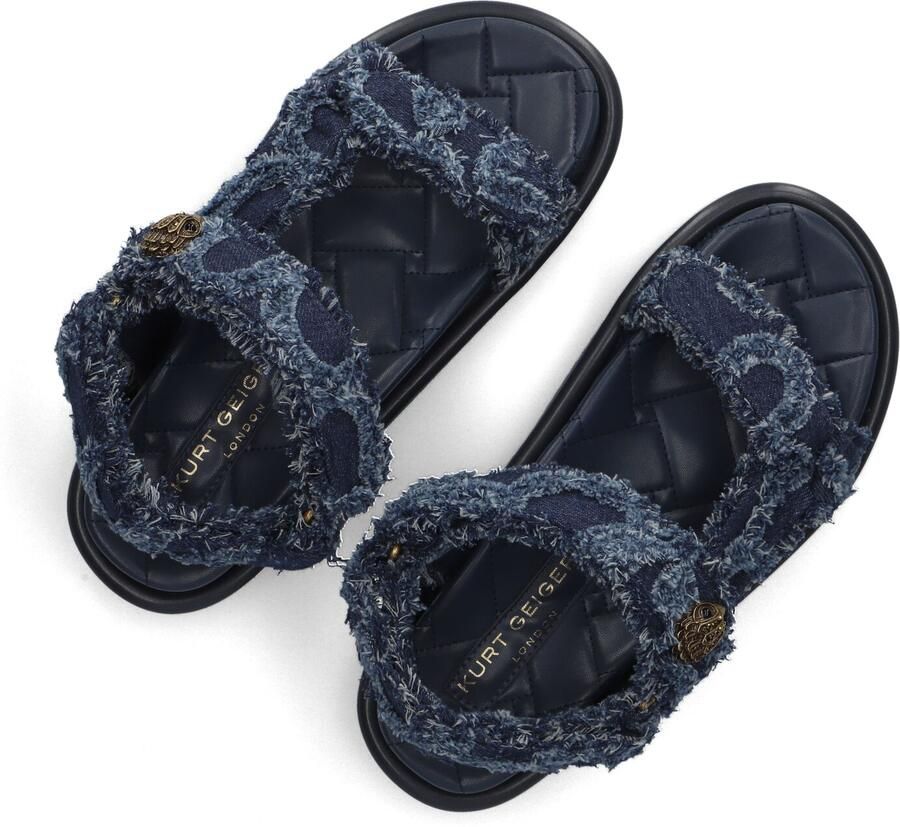 Kurt Geiger London Dames Platte sandalen Orson Sandal Blauw Textiel Plateauzool - Foto 2