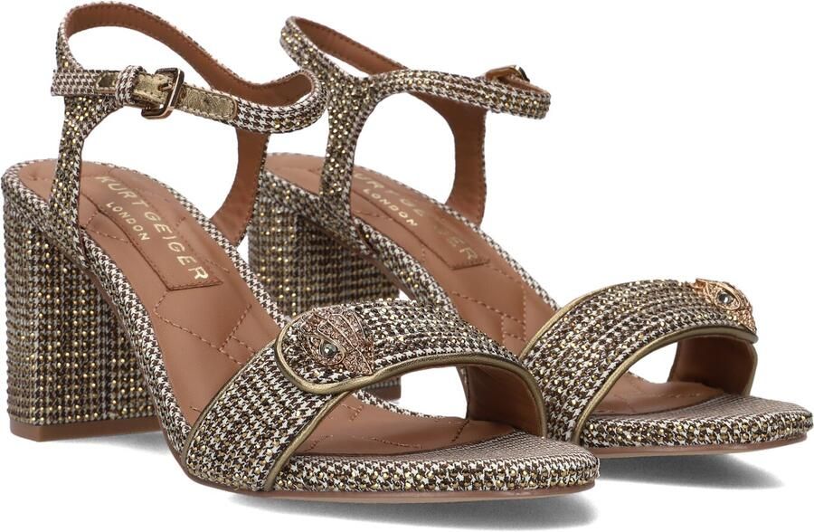 Kurt Geiger London Kensington Langley Sandalen Dames Goudkleurig