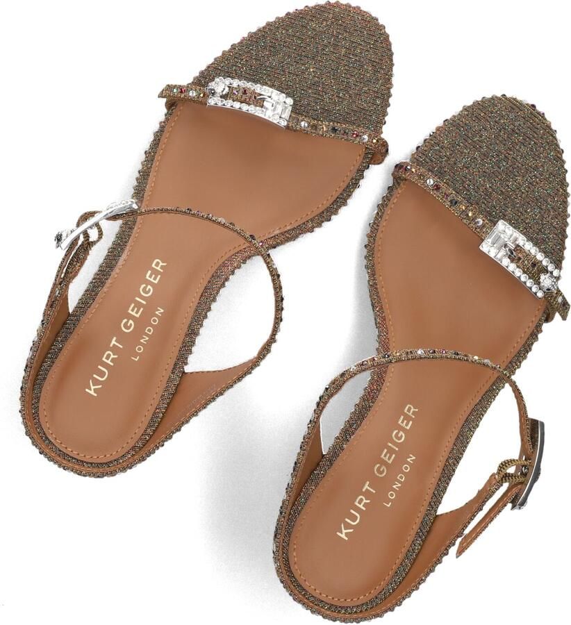 Kurt Geiger London Strass Double Buckle Sdl Sandalen Dames Goudkleurig - Foto 2