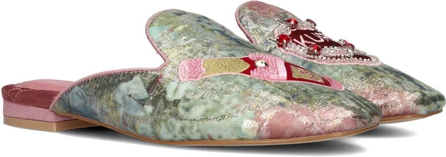 Kurt Geiger London Embroidered Slipper Slippers Dames Goudkleurig