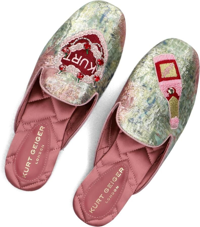 Kurt Geiger London Embroidered Slipper Slippers Dames Goudkleurig - Foto 2