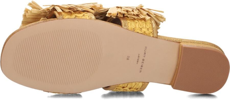 Kurt Geiger London Raffia Buckle Flat Sdl Slippers Dames Goudkleurig - Foto 3