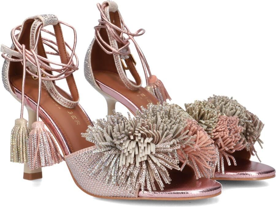 KURT GEIGER LONDON Roze Hakken Pom Ankle Tie Sandal