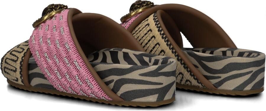Kurt Geiger London Chelsea Cross Strap Slippers Dames Roze - Foto 5