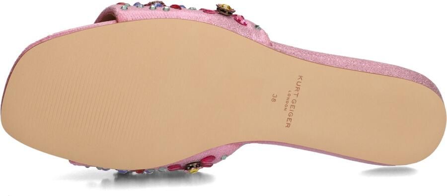 Kurt Geiger London Kensington Flat Sandal Slippers Dames Roze - Foto 3