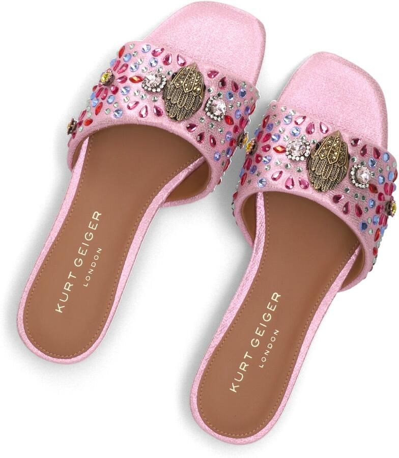 Kurt Geiger London Kensington Flat Sandal Slippers Dames Roze - Foto 2