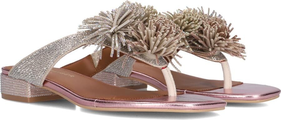 KURT GEIGER LONDON Roze Slippers Pom T-bar Flat Sandal