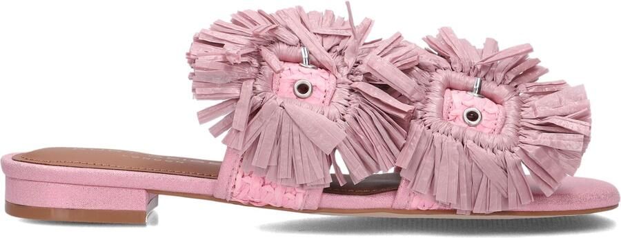 Kurt Geiger London Raffia Buckle Flat Sdl Slippers Dames Roze - Foto 4